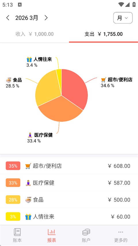 快捷记账软件截图
