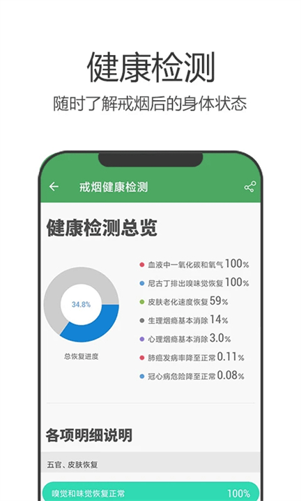 戒烟军团健康检测app截图