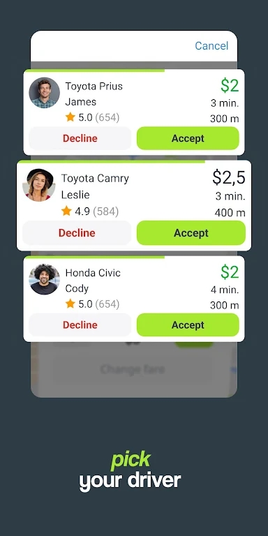 inDriver打车软件手机版截图